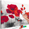 murando - Peinture par Numéros Adulte DIY 50x40 cm - Avec Cadre, Peintures Acryliques et Pinceaux - Tableau à Faire Soi-Même Loisir Créatif -Coquelicots rouges Fleurs Natur b-A-10405-d-a