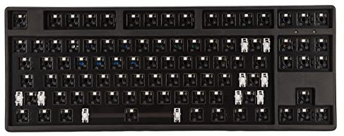 Jectse 87-Tasten-RGB-Mechanische-Tastatur-DIY-Kit, TKL-Layout-Schalter, Hot-Swap-ABS-Aluminiumlegierung, Modulare, Anpassbare Mechanische Tastatur mit Hintergrundbeleuchtung RGB, (Black)