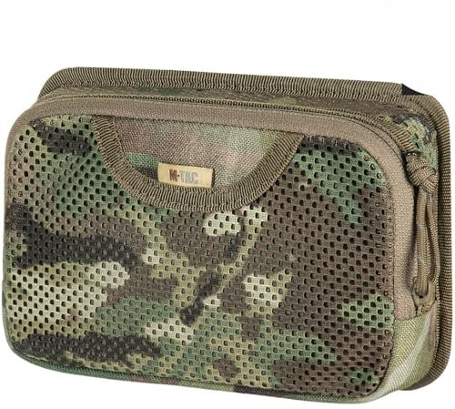 M-Tac Taktische Tasche Einsatz Modularer Organizer Utility Admin Pouch Hakenverschlüsse - Netztasche (Multicam)
