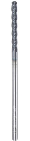 sourcing map Ball Nose End Mill CNC Router Bit, 1/16 Radius 1/8 Shank Solid Carbide TiAlN Coated Upcut Spiral 4 Flutes Cutter Milling Tool, 1/8 Dia 3 Total Length