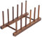 Dekaim Égouttoir à vaisselle pliable pour cuisine, étagère en bois, respectueux de l'environnement, 6 colonnes, combustion du carbone