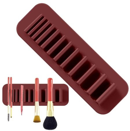 Supporto per asciugare pennelli, Stendino per pennelli da trucco,Organizer per appendere pennelli cosmetici in silicone | Portaoggetti multifunzionale, portautensili per trucco per spazzolini da denti