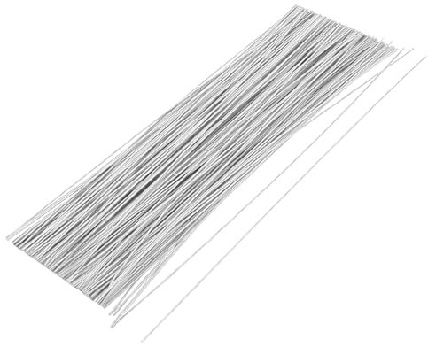 MORAINJAY 100 Pezzi Filo Floreale Bianco 26 Gauge/0,5mm, 40cm Filo da Fiorista Flessibile con Rivestimento in Carta, Filo Modellabile per Bouquet, Ghirlande, Fai da Te e Fiori Artificiali