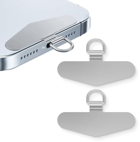 ZEPIQOR Patch pour Cordon de Téléphone Portable, Patch d'attache de Téléphone, Cordon telephone portable Patch, Patch pour Lanière Téléphone Multifonctions avec Anneau en Métal