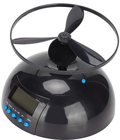 Aramox Fliegender Wecker, Neuartiges Digitales LED-Wecker-Gadget, Mi-NI-Uhr mit Prägnantem Zifferblatt, Bildschirm-Hintergrundbeleuchtung, Hubschrauber-Chopper-Propeller-Uhr