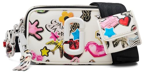 MARC JACOBS Damen The Snapshot Bag, Weiß Multi