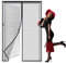 HL-YFC Reinforced Cat Screen Door, 120x200cm Heavy Duty Pets Proof Screen Door with Zipper, Prevent Dogs Cats Running Out from Home Black