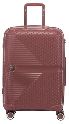 GYL Signature Valise Cabine Moyenne – Bagage Rigide Léger 100% Polypropylène avec Serrure TSA, roulettes Pivotantes et Poignée Ergonomique – Or Rose