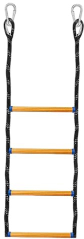 Yulokdwi Escalera para Barco,Escalera De Cuerda Plegable para Acceso Y Asistencia - Peldaños De Seguridad Portátiles con Diseño Plegable para Cubiertas Marina Piscina Lago Kayak Pesca Natación