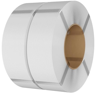 eSUN PLA Refill Filament 1.75mm, Kaltweiß, 2KG | Spulenloses 3D Druck Filament Maßgenauigkeit +/- 0.05mm, 1 kg pro Spule, 2 Spulen für 3D Drucker