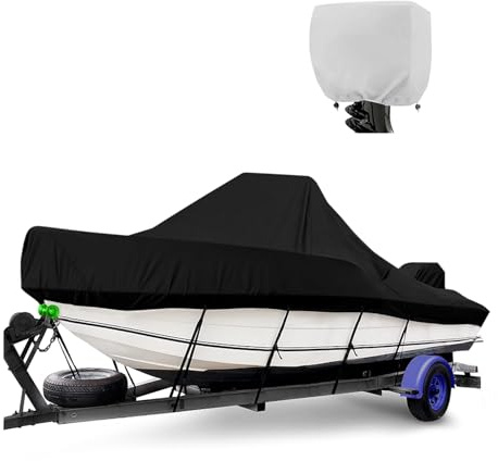 Lona para barco con banda elástica, 520-580 cm, cubierta de barco con cubierta para motor, 600D Oxford impermeable de grado marino, persenning resistente para barco con PU para una anchura de haz