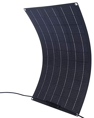 RASTKY Panneau Solaire Monocristallin Flexible 50 W 18 V, Panneau Léger pour Camping-cars, Bateaux, Toits et Applications Hors Réseau – Idéal pour les Activités de Plein Air et l'alimentation