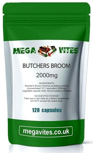 Butchers Broom Capsules 2000mg x 120 - MEGAVITES