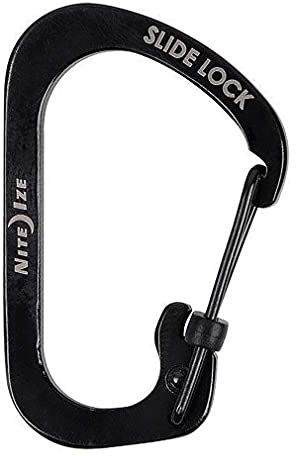 Niteize SlideLock Carabiner #2, Black, One Size