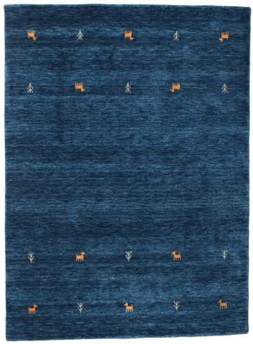 RugVista Gabbeh Loom Two Lines Teppich, 140 x 200 cm, Dunkel Blau | Gabbeh, Rechteckig, Niedriger Stapel, Nur chemische Reinigung, Oeko-Tex 100, Wohnzimmer, Esszimmer, Schlafzimmer