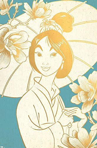 Trends International Mulan-Umbrella Wand Poster, Papier, Mehrfarbig, 22.375 x 34