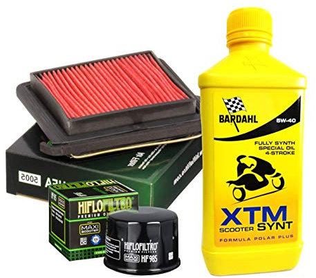 Kit tagliando Bardahl XTM Scooter 5W40 filtro olio aria Kymco Xciting 500/RI