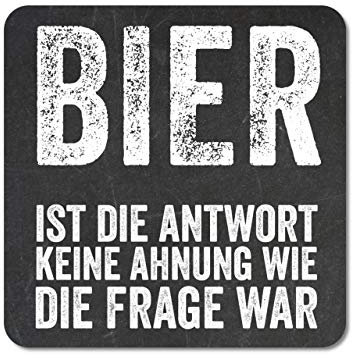 Interluxe leuchtende LED Untersetzer Bier ist die Antwort LED-Bierdeckel als Geschenk für Freunde zum Geburtstag, Party oder Oktoberfest