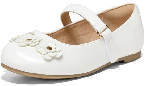 K KomForme Girl's Ballet Flats Non-Slip Soft Mary Jane Walking Party Dress Shoes for Toddler/Little Kid/Big Kid