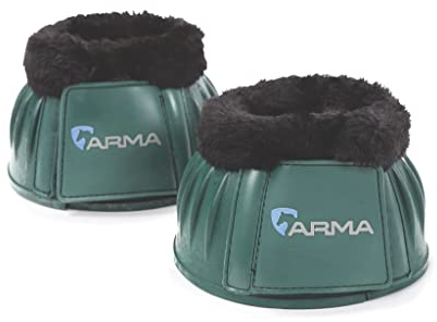 Shires 134F Stiefel mit Fleece-Besatz, grünes schwarzes Fell, Cob, grün, Cob