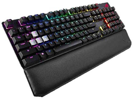 ASUS RGB Mechanical Gaming Keyboard - ROG Strix Scope Deluxe | Cherry MX Silent Red Switches | 2X Wider Ctrl Key for FPS Precision | Gaming Keyboard for PC