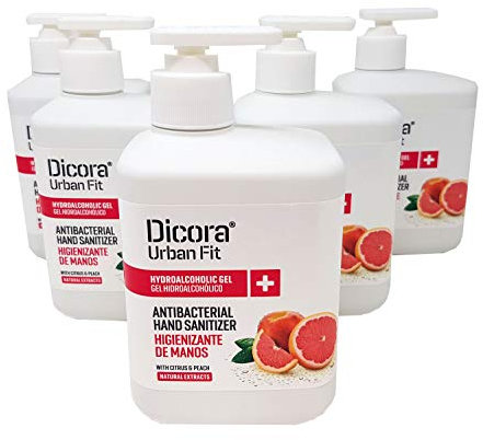 Gel Hidroalcohólico de manos con aroma Cítricos y Melocotón 500ml. 5 unidades