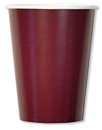 Zeus Party Bicchieri Carta Tinta Unita (Bordeaux)