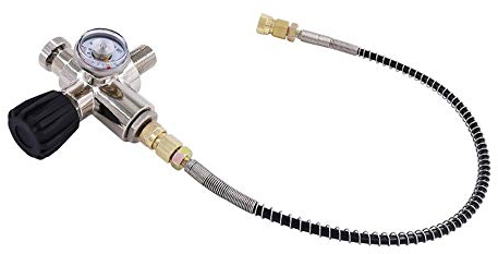 MiOYOOW PCP-Ladeanschluss-Adapter, 61 cm, SCBA-Füllstation mit Messgerät Gewinde M18 x 1,5, 40 MPa Hochdruck-Tauch-Sauerstoff-Zylinderrohr