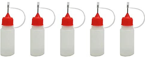 Wizard Vapes 5 x Empty Plastic Squeezable Liquid Dropper Filling Bottles E-Juice Needle Tip LDPE (10ml)