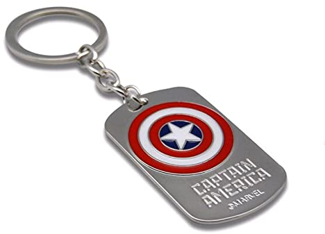Schlüsselanhänger Dog Tag Captain America, Metall Schlüsselanhänger, KL82018, Kids Licensing