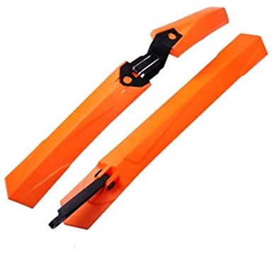 LIANYG Fahrrad Schutzblech 2ST Radfahren Fahrrad Mountainbike Kotflügel vorne Kotflügel hinten Spritzschutz-Set for MTB Rennrad Flügel 346 (Color : Orange)