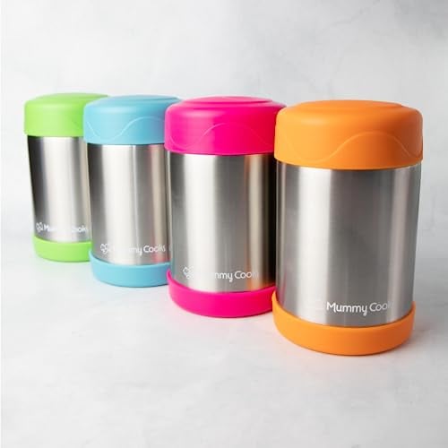Mummy Cooks 450ml Insulated Food Flask (450ml Food Flask Orange)