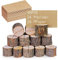 Packung Mit 48 Stück, Tischkartenhalter Aus Wood für Tischkarten, Holz Holzsteg Kartenhalter, Karteninhaber Holz, Geeignet für Hochzeiten, Büros, Wohnungen (24 Karteninhaber+ 24 Blätter)