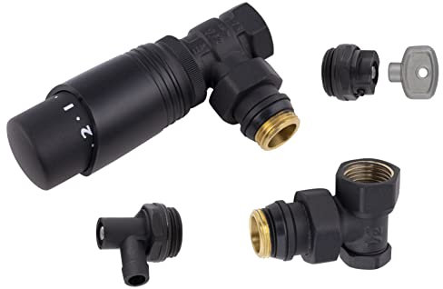 Kit termostático para radiador negro mate 1/2 NOYON & THIEBAULT