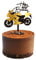 Cake Topper, Acrylic Motorbike Birthday Cake Decorations, Black and Gold