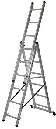 Werner 4 in 1 Aluminium Combination Ladder Multi Purpose 4 Way Ladder, Silver, 7101418