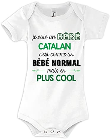 Planetee Body bébé fier d'être Catalan Humour Naissance Cadeau Bébé Anniversaire Noël