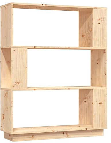 vidaXL Book Cabinet/Room Divider 80x25x101 cm Solid Wood Pine