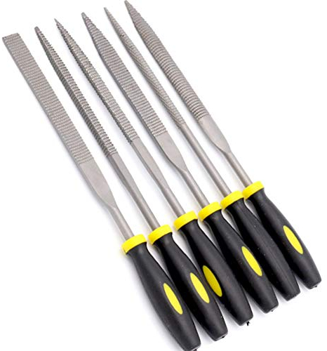 RICWINA Metallfeilen-Set, Raspelfeilen-Set Mit Flacher, Dreieckiger, Halbrunder, Runder Feile, Holzfeilen-Set Für Metall, Kunststoff, Leder, Schmuck, Holz, Glas