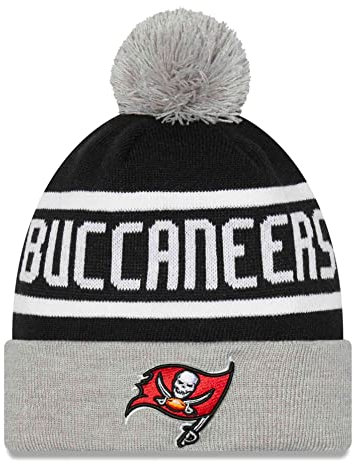 New Era - NFL Tampa Bay Buccaneers Jake Cuff Bobble Beanie, Schwarz, Einheitsgröße