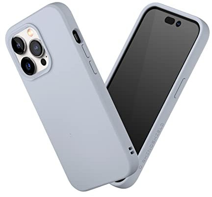 RhinoShield Case kompatibel mit [iPhone 14 Pro] | SolidSuit - Stoßdämpfende & schlanke Schutzhülle mit Premium Finish - 3.5 Meter Fallschutz - Silbergrau