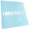 Kiwistar - Autoaufkleber - Mattweiss - 20x3cm I hate people - Heckscheibe Auto Aufkleber wetterfest für Kfz LKW Mofa Truck - Sticker außen selbstklebend Tuning Zubehör für Fenster Fahrzeug Scheibe