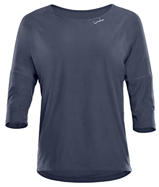 WINSHAPE Damen Functional Light And Soft ¾-arm Top Dt111ls Yoga-Shirt, Anthrazit, L EU