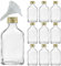 mikken 10 x Flachmann 20ml kleine Glasflaschen Geschenkflaschen Likörflaschen zum befüllen inkl. Trichter