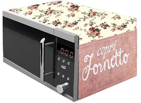 Russo Tessuti COPRIFORNETTO Telo MICROONDE FORNETTO Porta MESTOLI Oggetti Rose ROSELLINE-Rosa Cipria