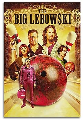 VZRSQZK Filmposter The Big Lebowski, dekoratives Gemälde, Leinwand-Wandposter und Kunstdruck, modernes Familienschlafzimmer-Dekor-Poster, 50 x 75 cm