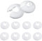 Lot de 10 cache-tuyaux de radiateur - En plastique - Décoration pour tuyaux de radiateur (blanc, 25 mm)
