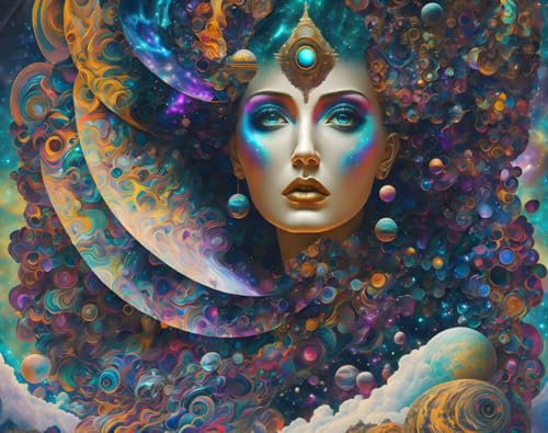 Meechi Leinwandbild, Poster, Bilder, ohne Rahmen, Lost in Space, Zeit und Farbe, 50 x 70 cm