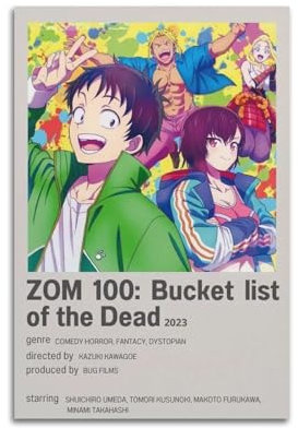 nzzmy Zom 100 Poster, Vintage-Kunst, Raumdekoration, ästhetische Schlafzimmerdekoration, Leinwandposter für Schlafzimmer, 50 x 75 cm, ungerahmter Stil