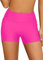 SHEKINI Short de bain court pour femme - Taille haute - Short de bain à séchage rapide, Rose, XL
